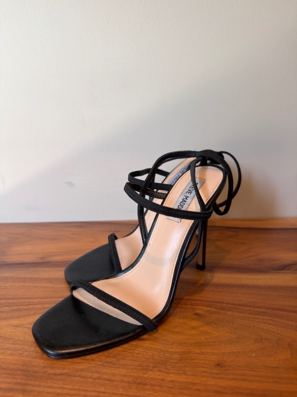 Steve Madden Strappy Stretch Black Heels